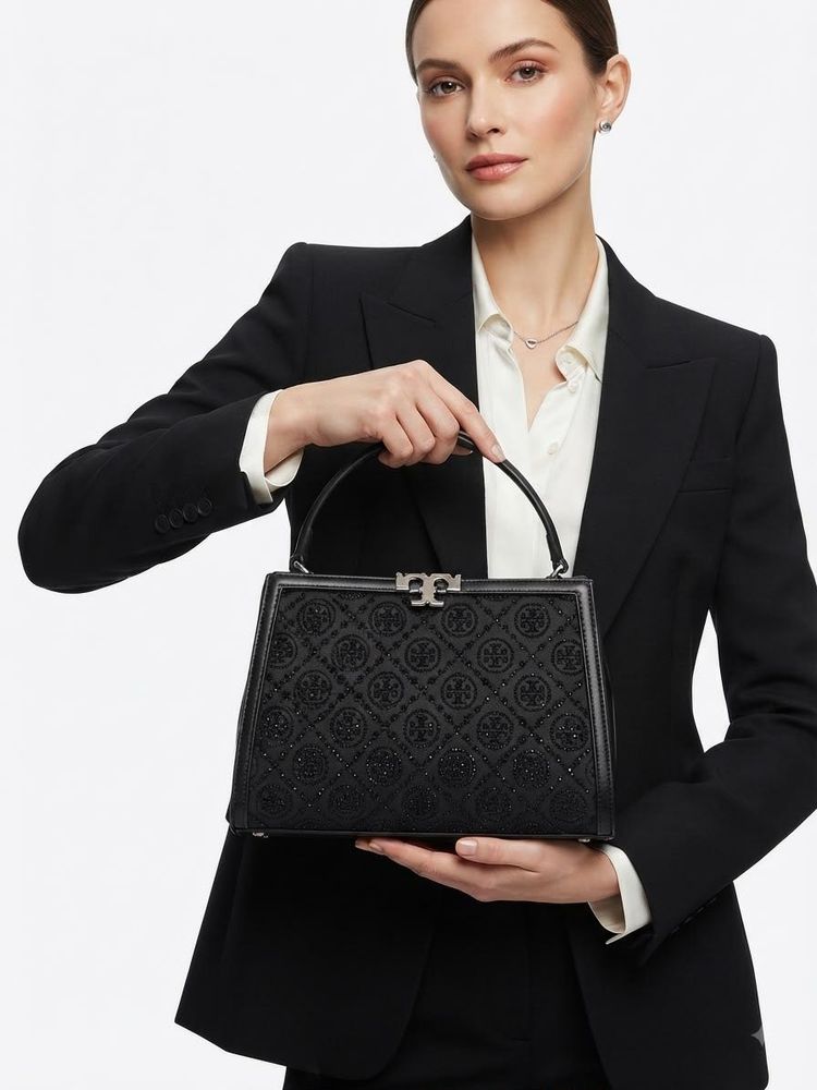 Tory Burch Black Quilted Handbag