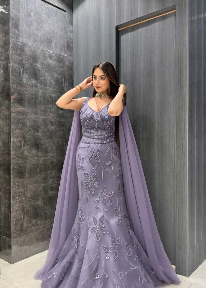 Stunning Lavender Embellished Gown