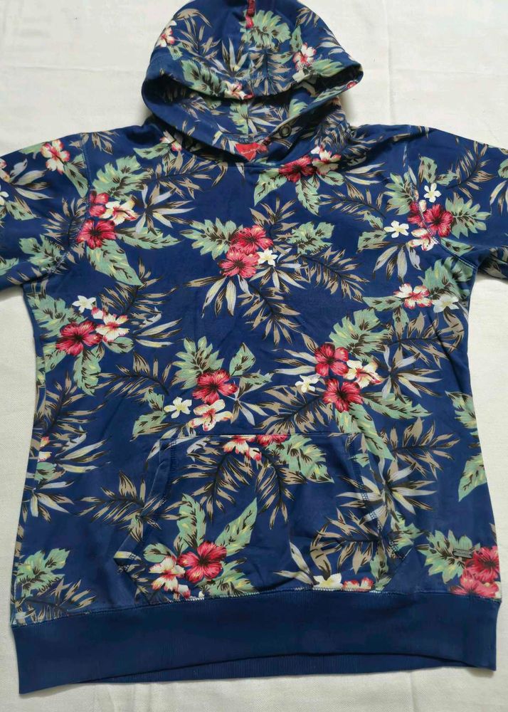 Floral Print Hoodie