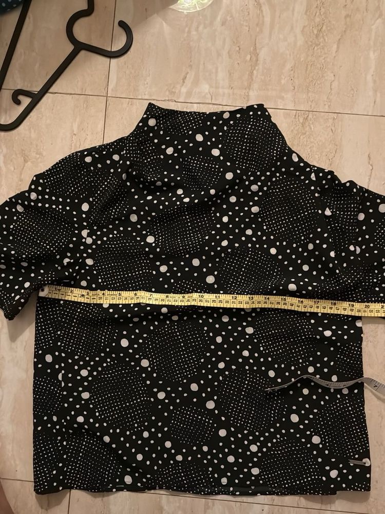 Black &amp; White Polka Dot Top