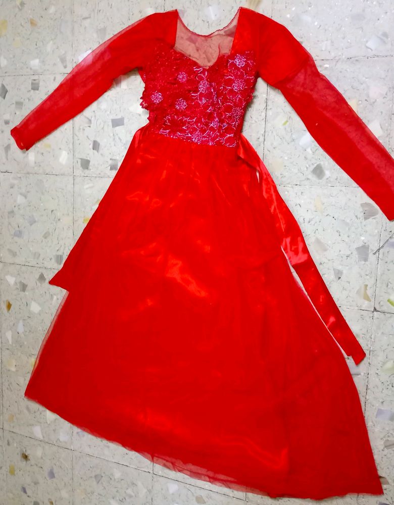 1 peace gown red colour