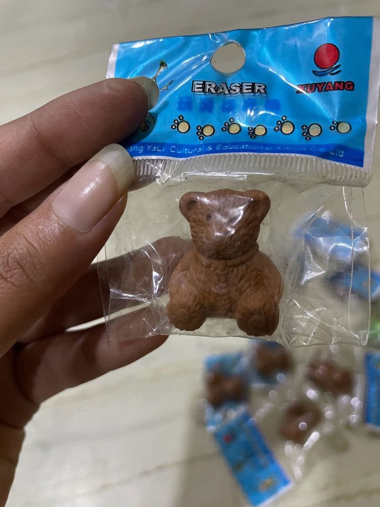 15 Teddy Shaped Erasers