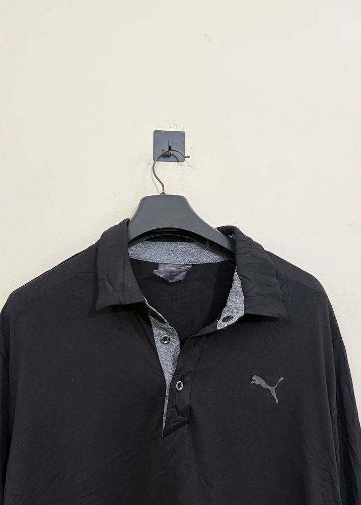 Men's Puma Black Polo Shirt