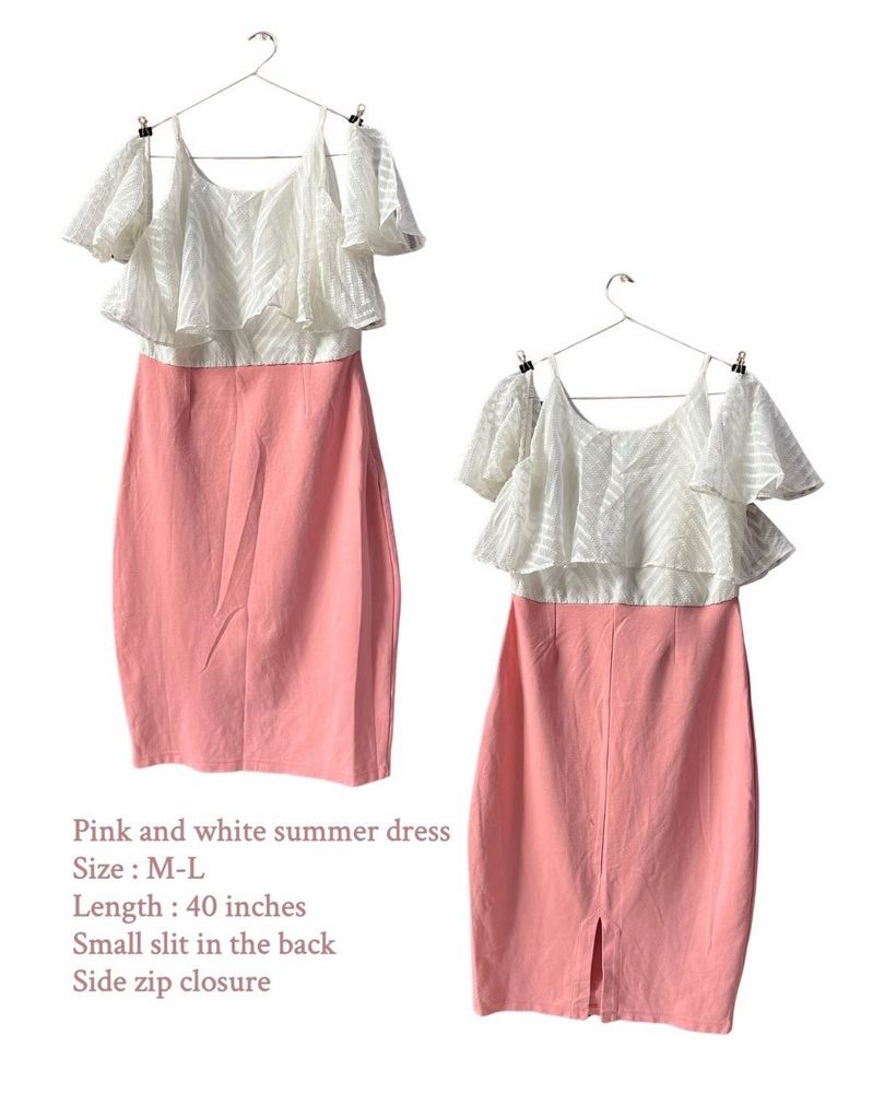 Chic Pink and White Summer Dress
