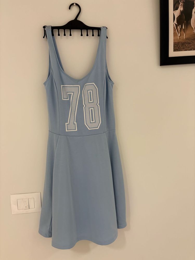 Light Blue “78” Skater Dress