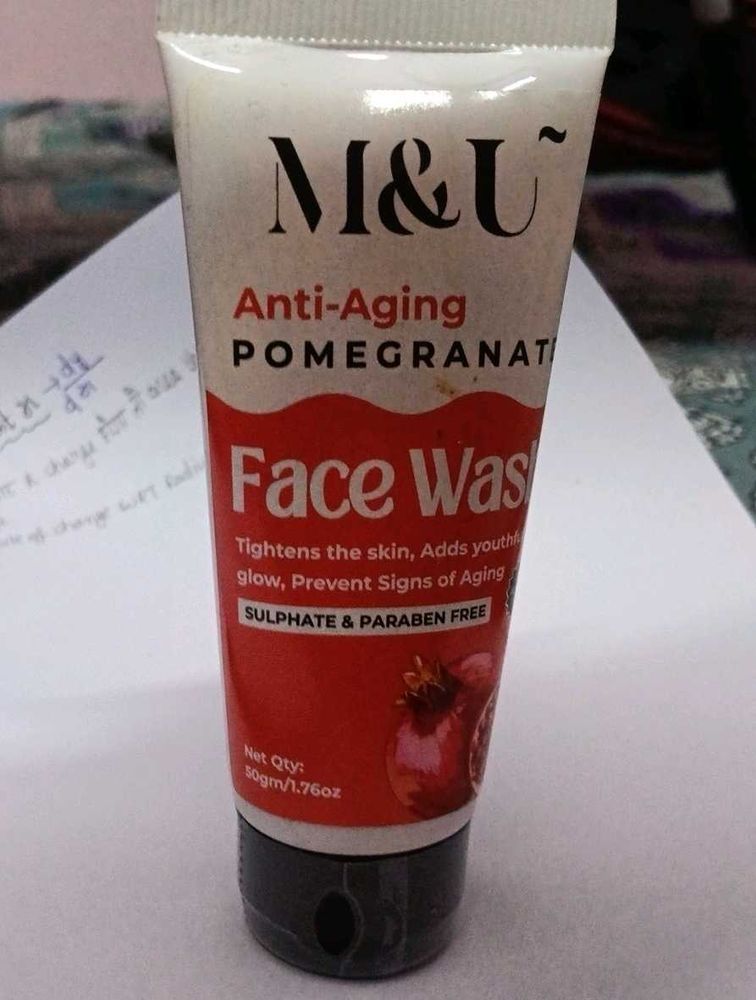 M&amp;U Anti-Aging Pomegranate Face Wash