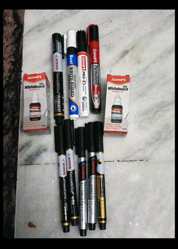 Assorted Permanent &amp; Whiteboard Markers