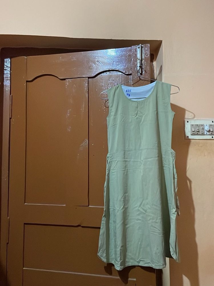 Light Green Sleeveless dress..