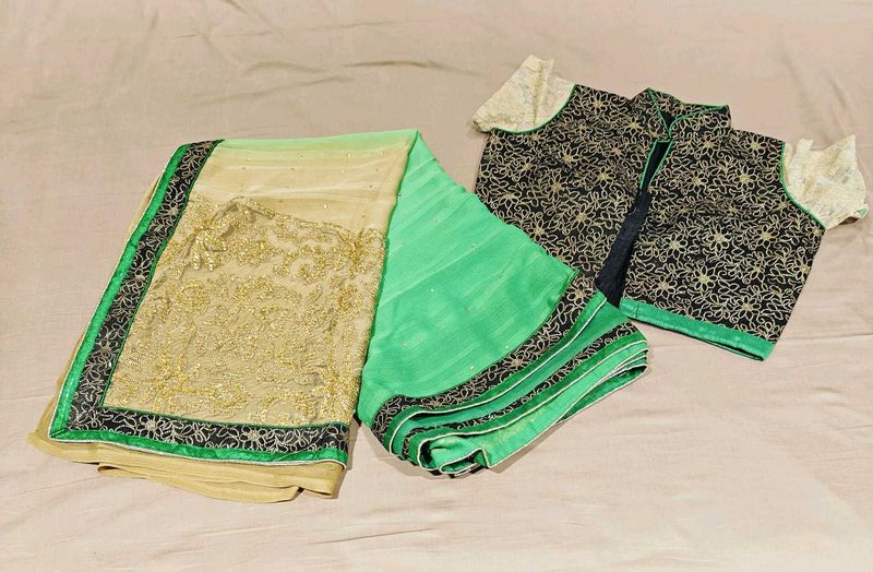 Chiffon blouse with stitched blous