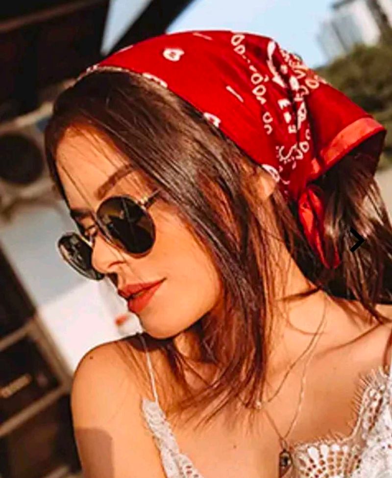 Red Paisley Bandana Scarf