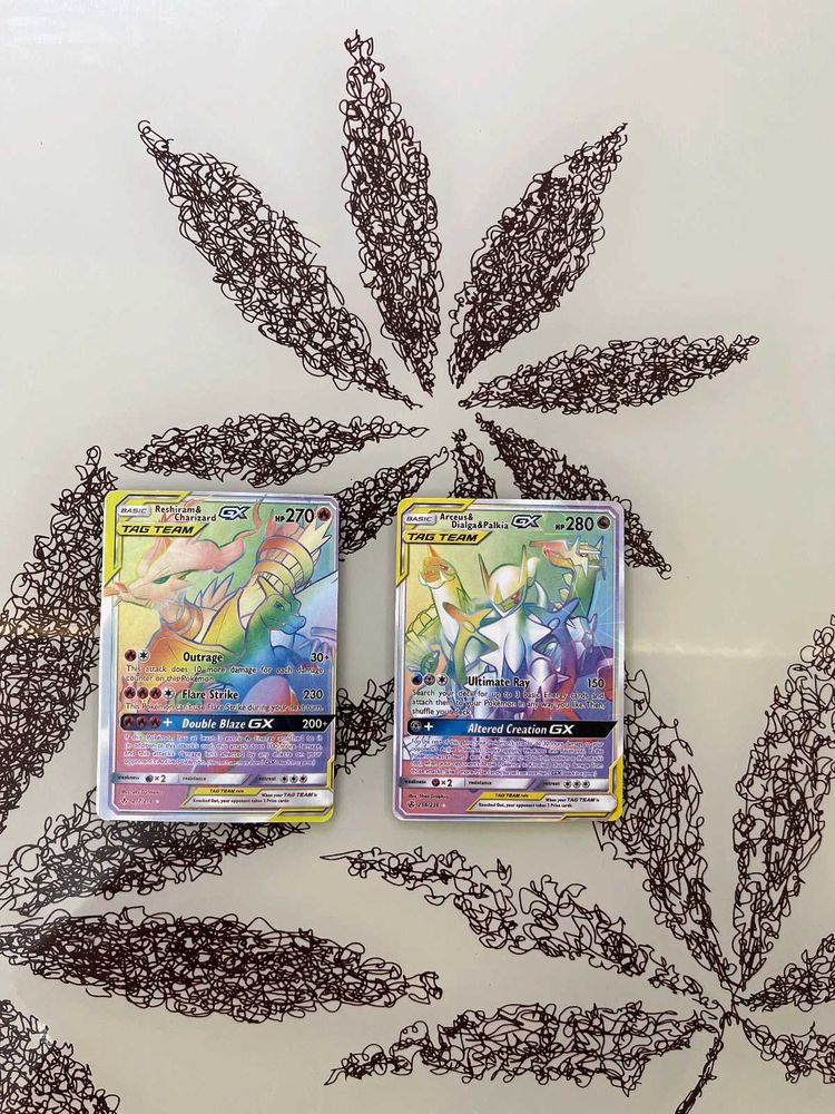 Arceus&amp;Dialga&amp;Palkia&amp;Charizard Rainbow Cards