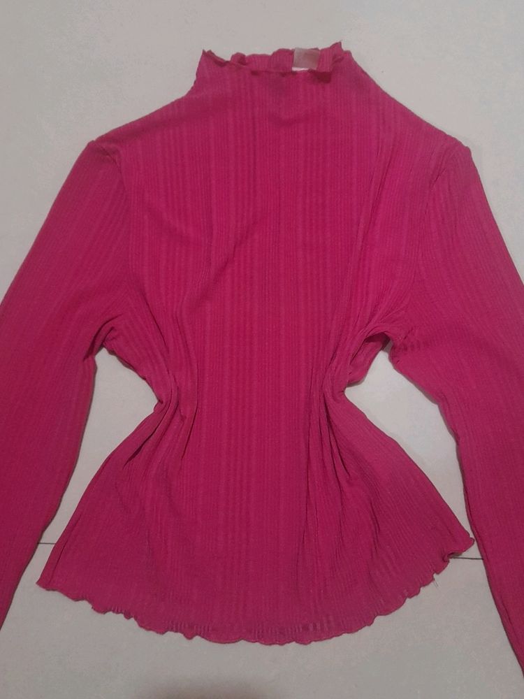 H&amp;M Pink Barbiecore Y2k Mesh Top