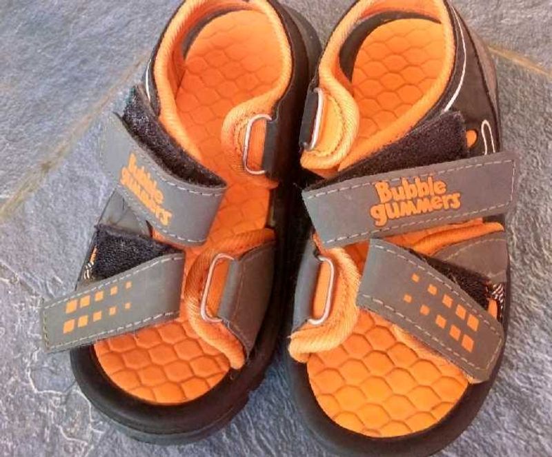 Kids Orange &amp; Grey Sandals
