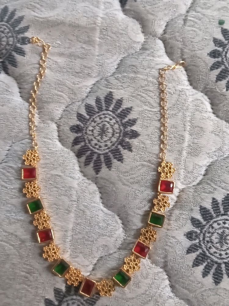 Guaranteed New Gold Covering  Necklace Only One Time Used
