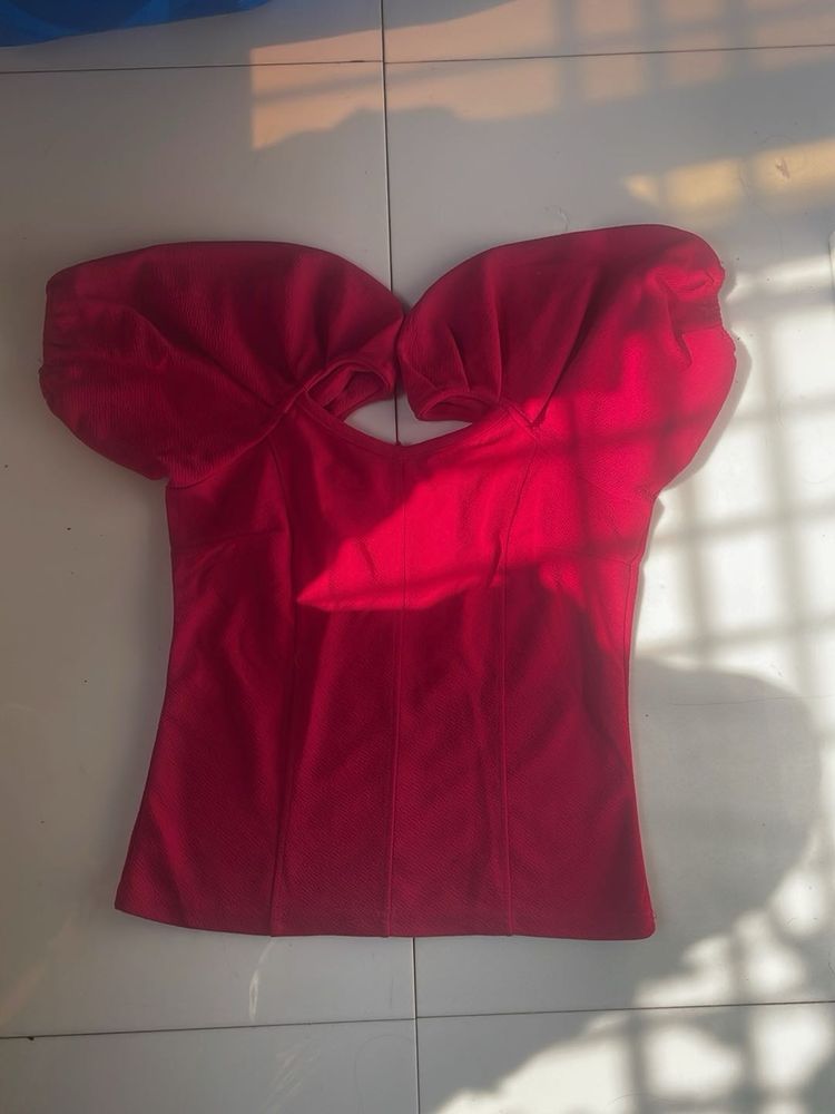 Red Corset Style Top