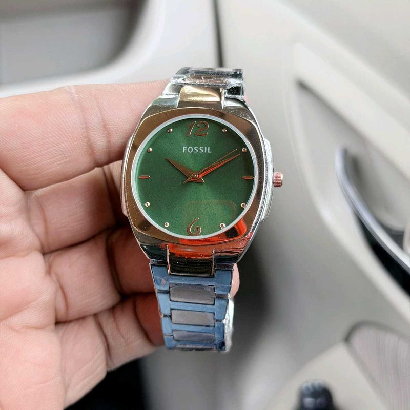 Fossil Green Dial Women's Watch