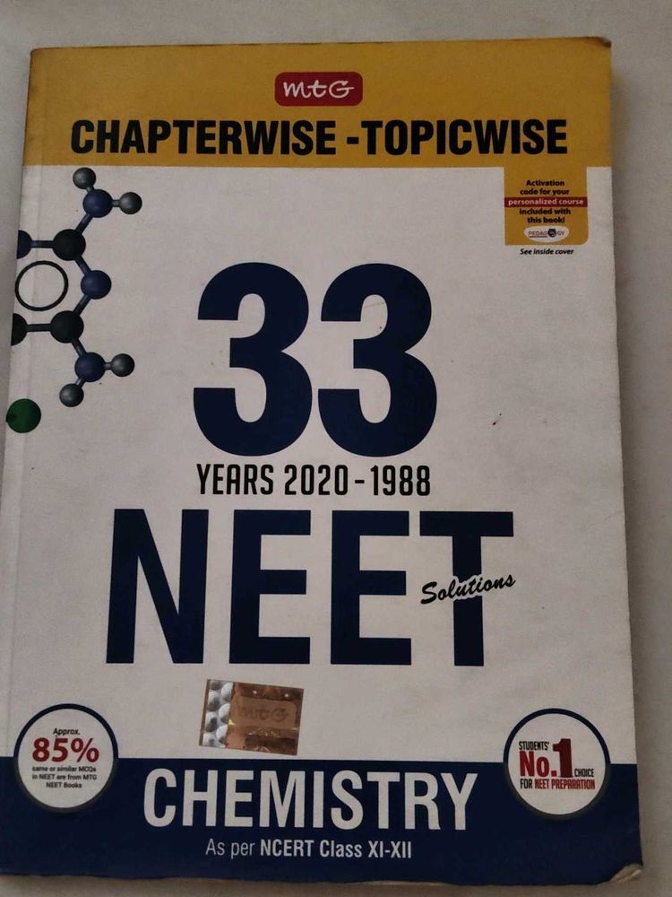 MTG NEET Chemistry Solutions Book