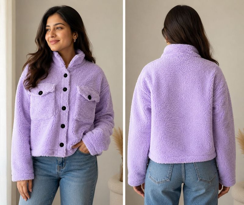 Cozy Lavender Fleece Jacket