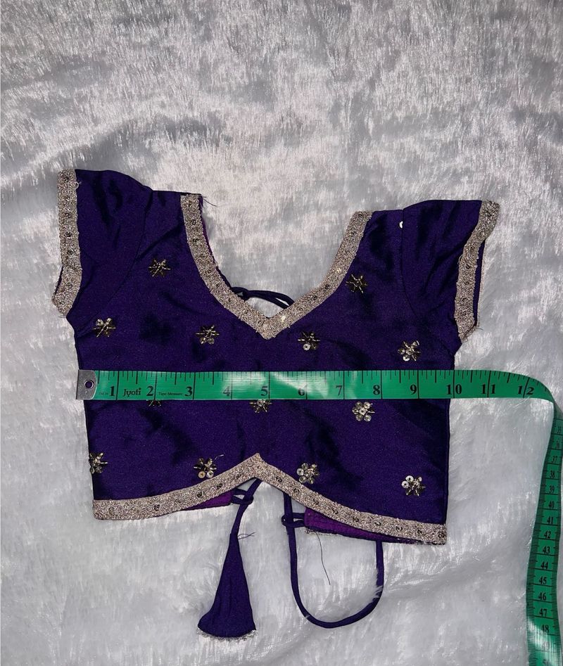 Beautiful Purple Embroidered Blouse