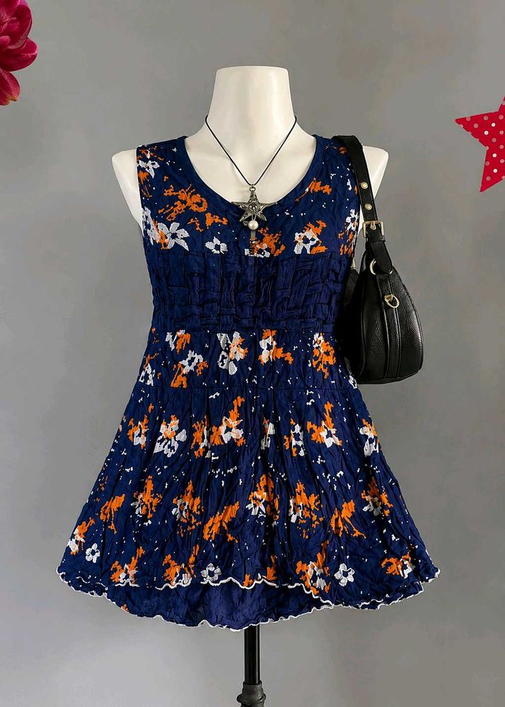 Chic Floral Print Sleeveless Top