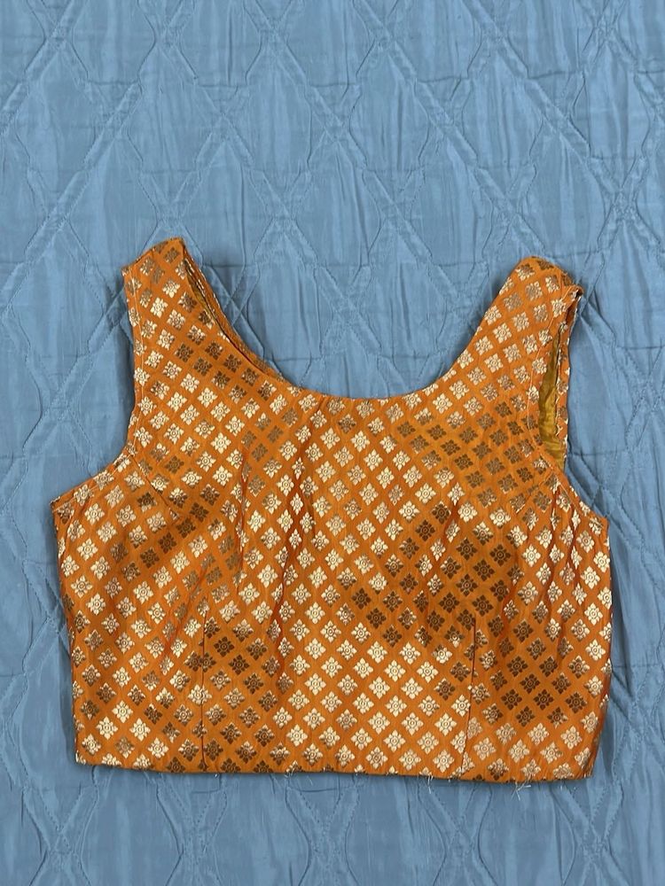 Designer Brocade Saree Blouse