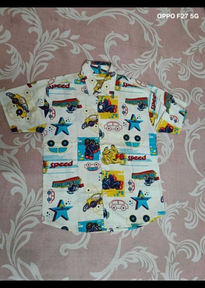 Kids' Fun Car Print Shirt