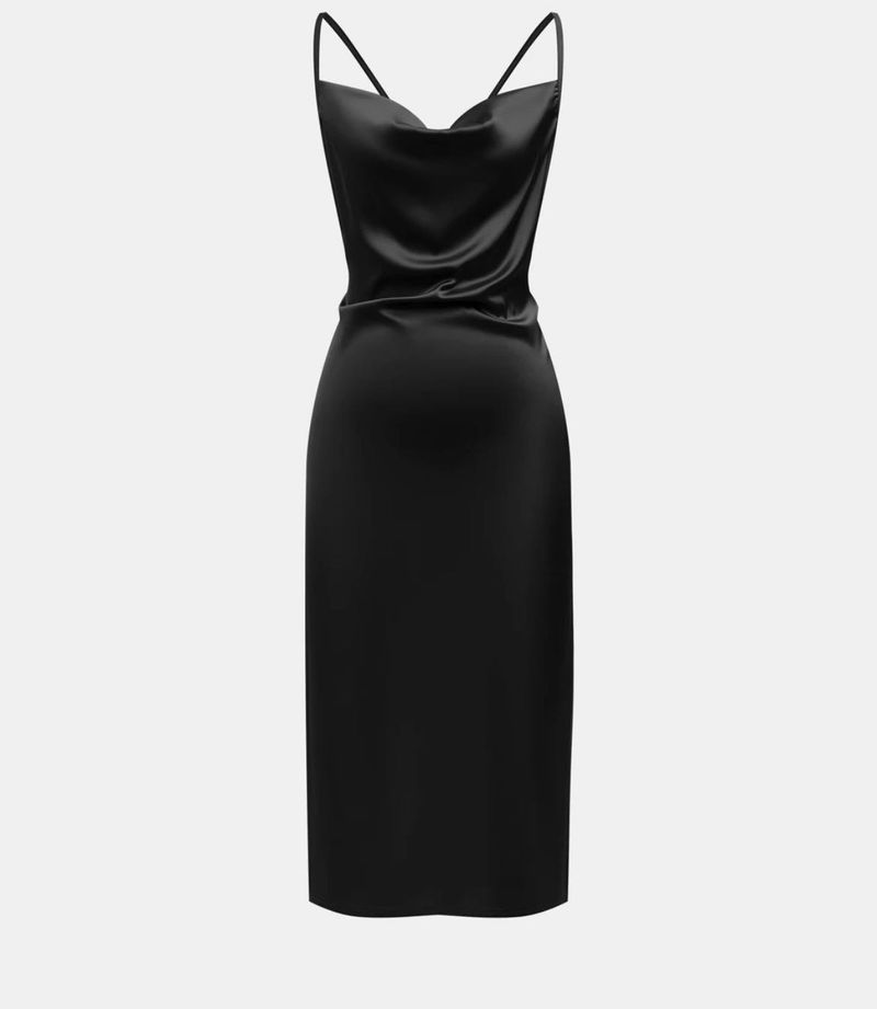 Elegant Black Backless Maxi Dress