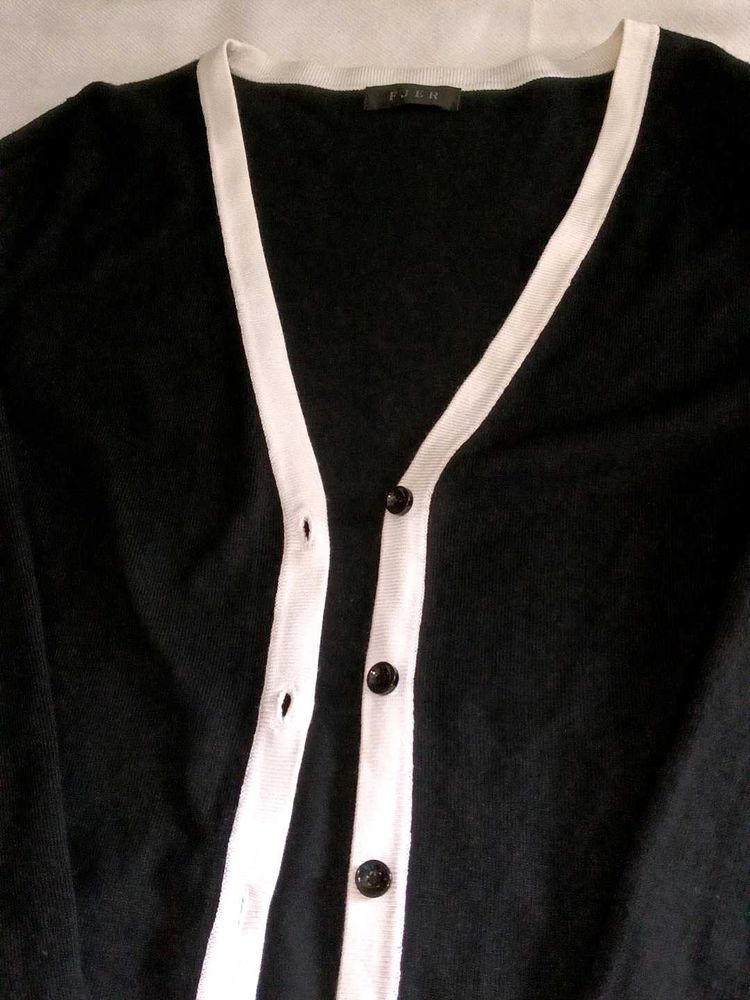 Classic Black &amp; White Cardigan