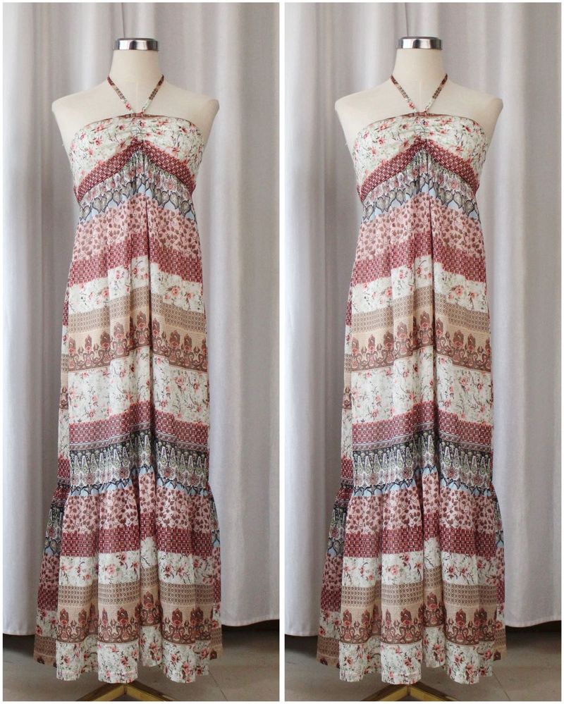Boho Halter Maxi Dress