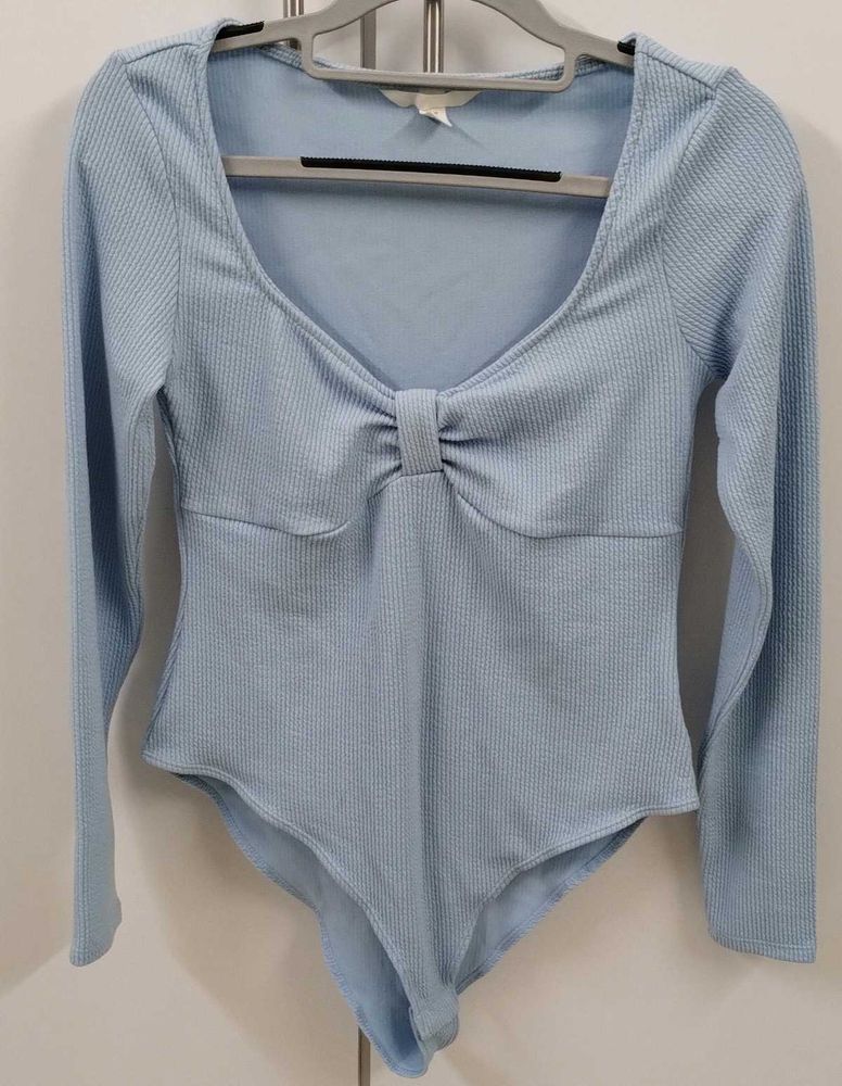 Long Sleeve Crinkled Bodysuit