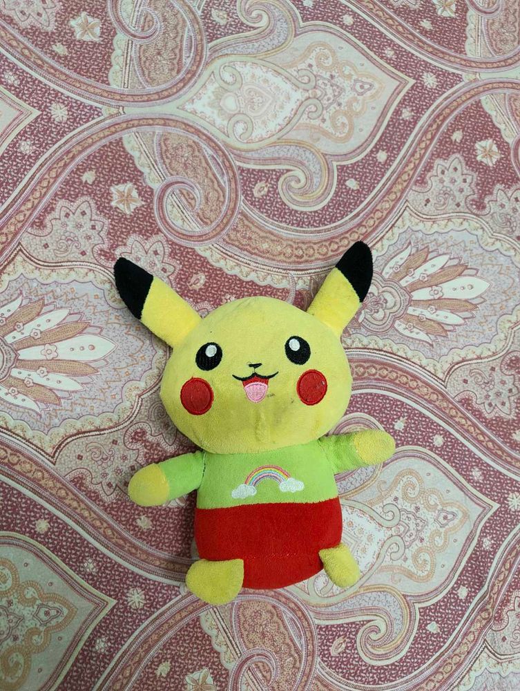 Pikachu Plush Toy with Rainbow Shirt
