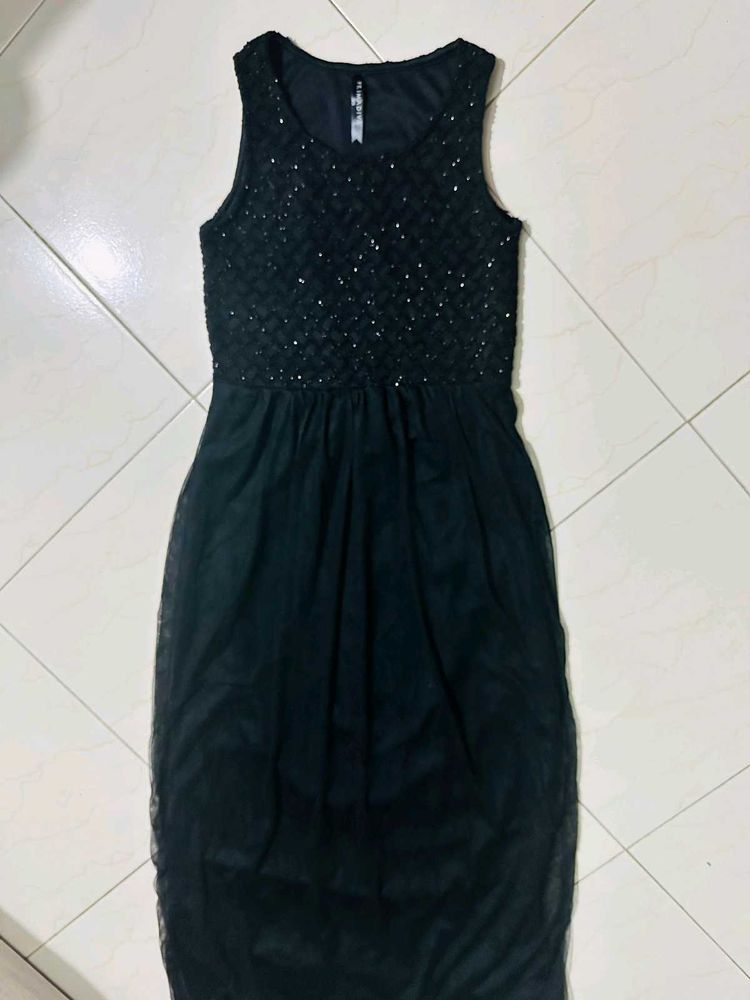 Black Sequin Dress