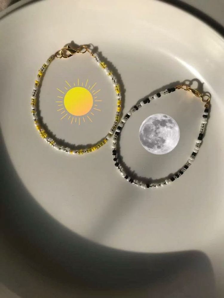 Cute Beaded Sun &amp; Moon Bracelets