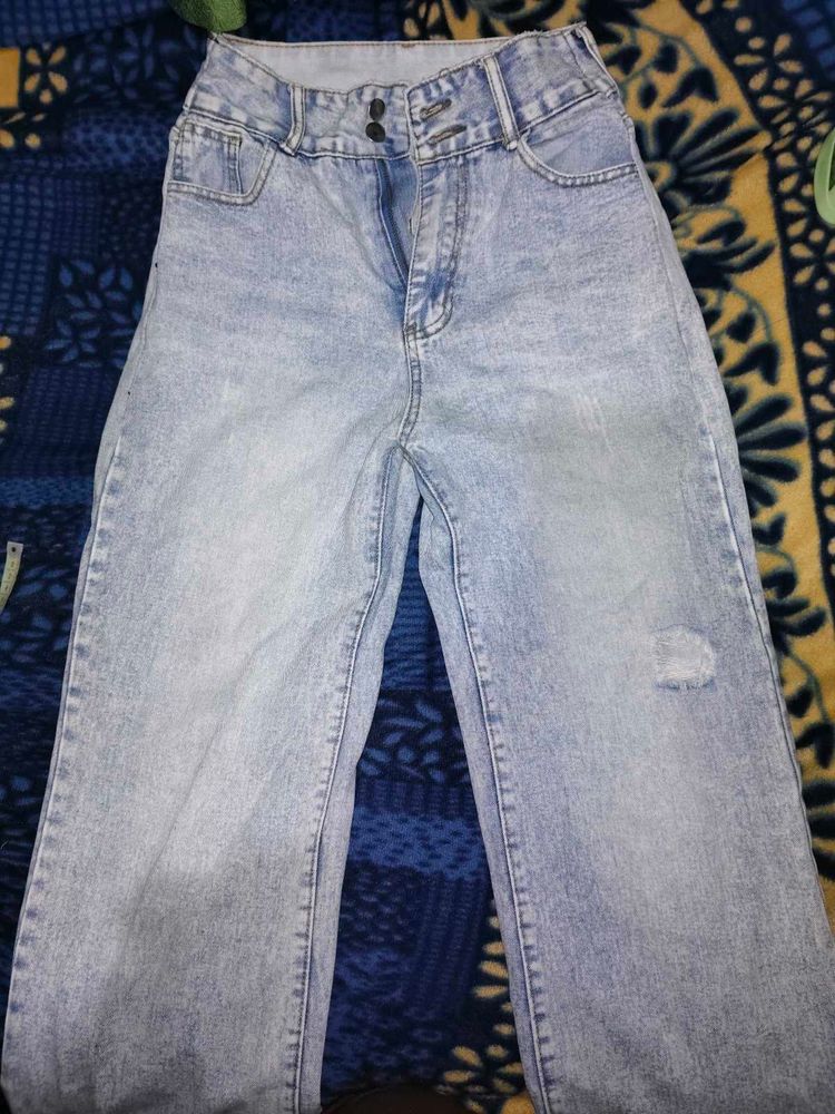 Light Wash Wide Leg Jeans