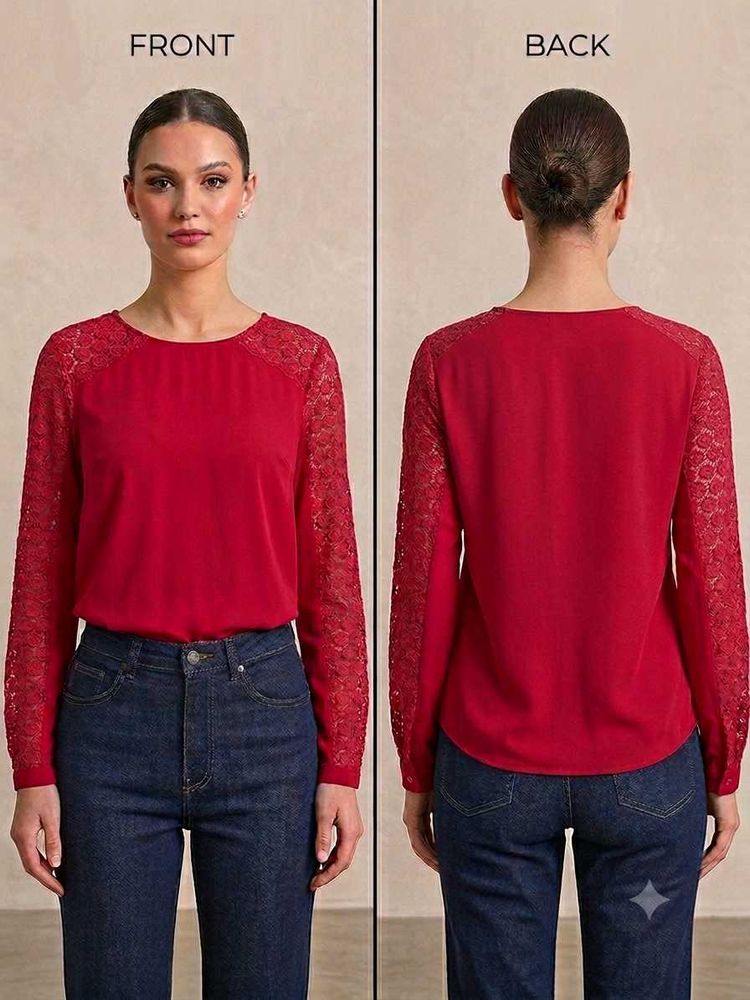 Beautiful Red Lace Top women's