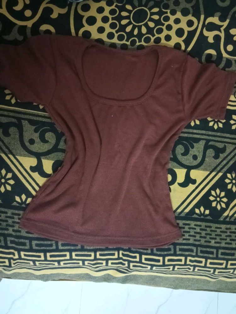 fitted square neckline top