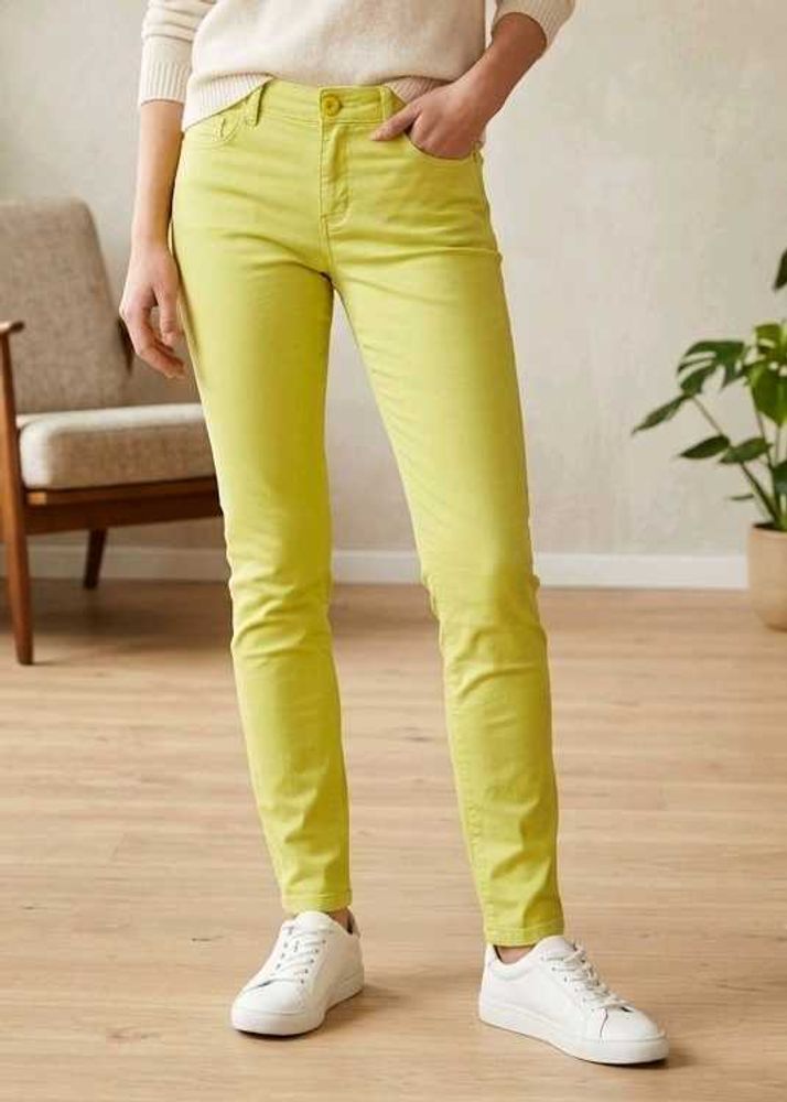 Bright Yellow Slim Fit Pants