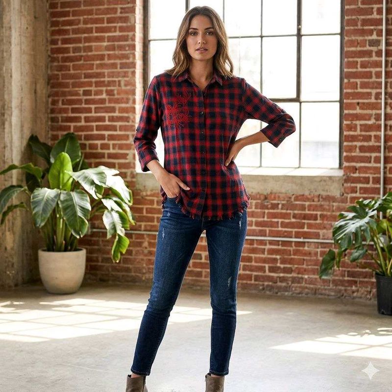 Red Plaid Flannel Shirt