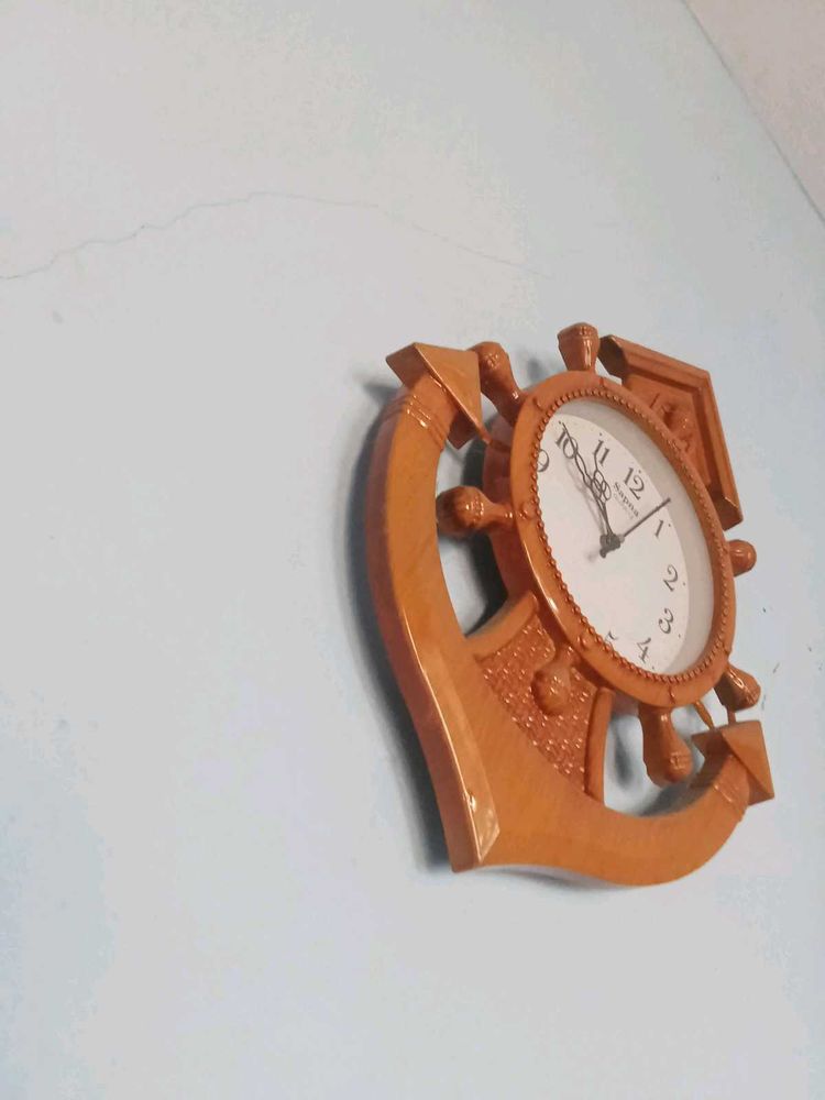 Nautical Anchor Ship Wheel Clock