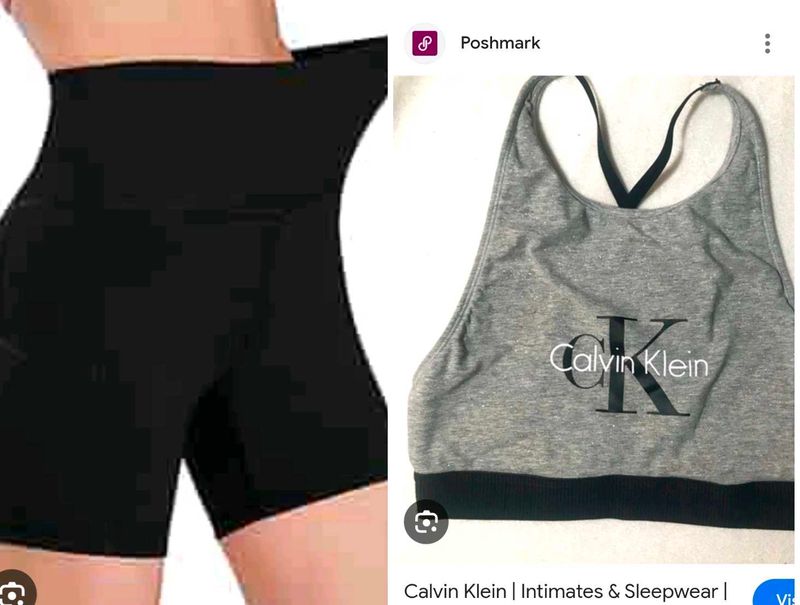 Calvin Klein bra with shaper shorts set