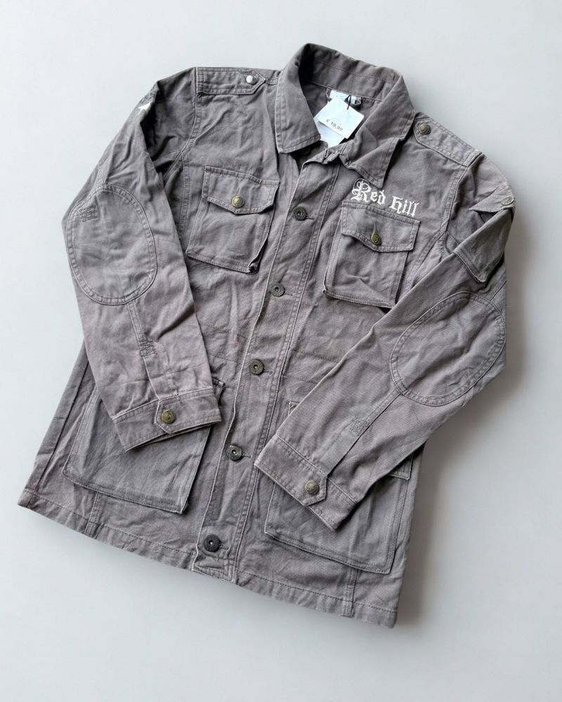 Men's Grey "Red Hill" Biker Jacket