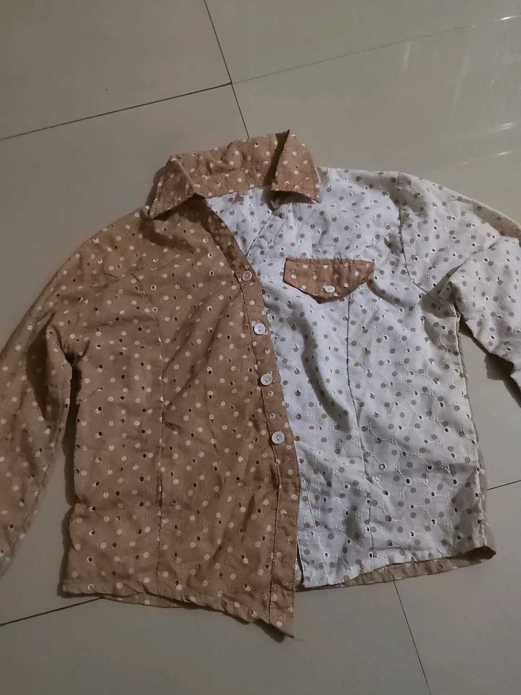 Chic Patchwork Long Sleeve Shirt