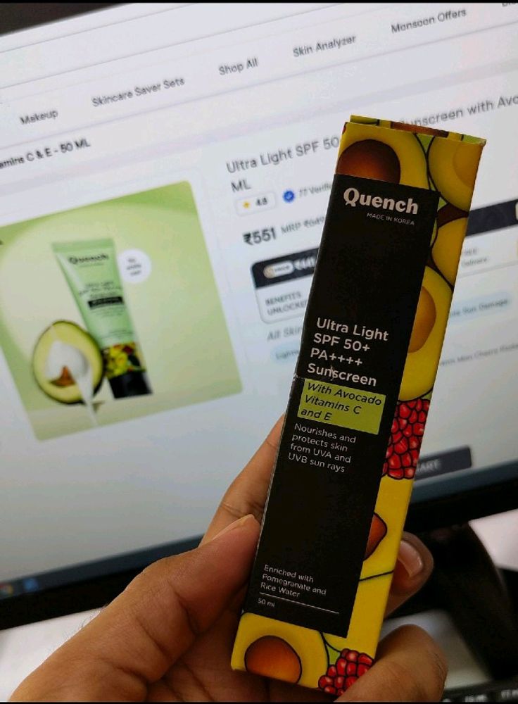 Quench Ultra Light SPF 50+ Sunscreen ( PACK OF 2)