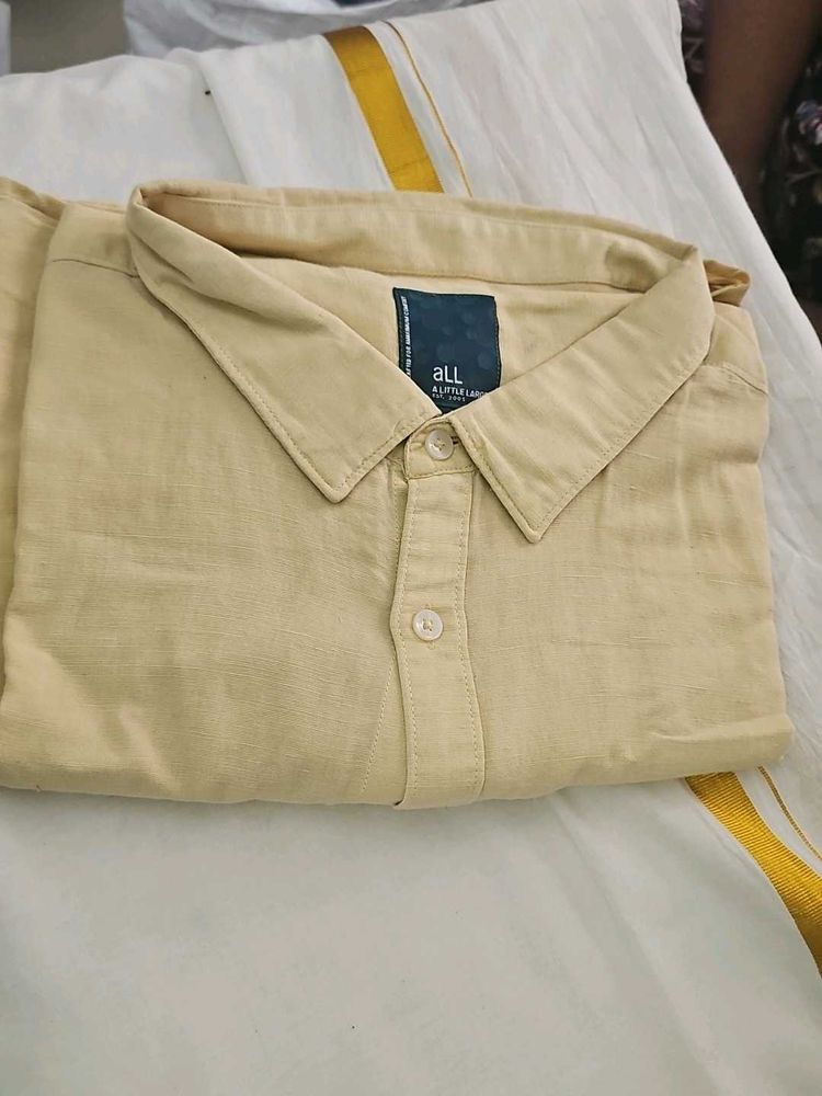 Men's Beige Casual Shirt