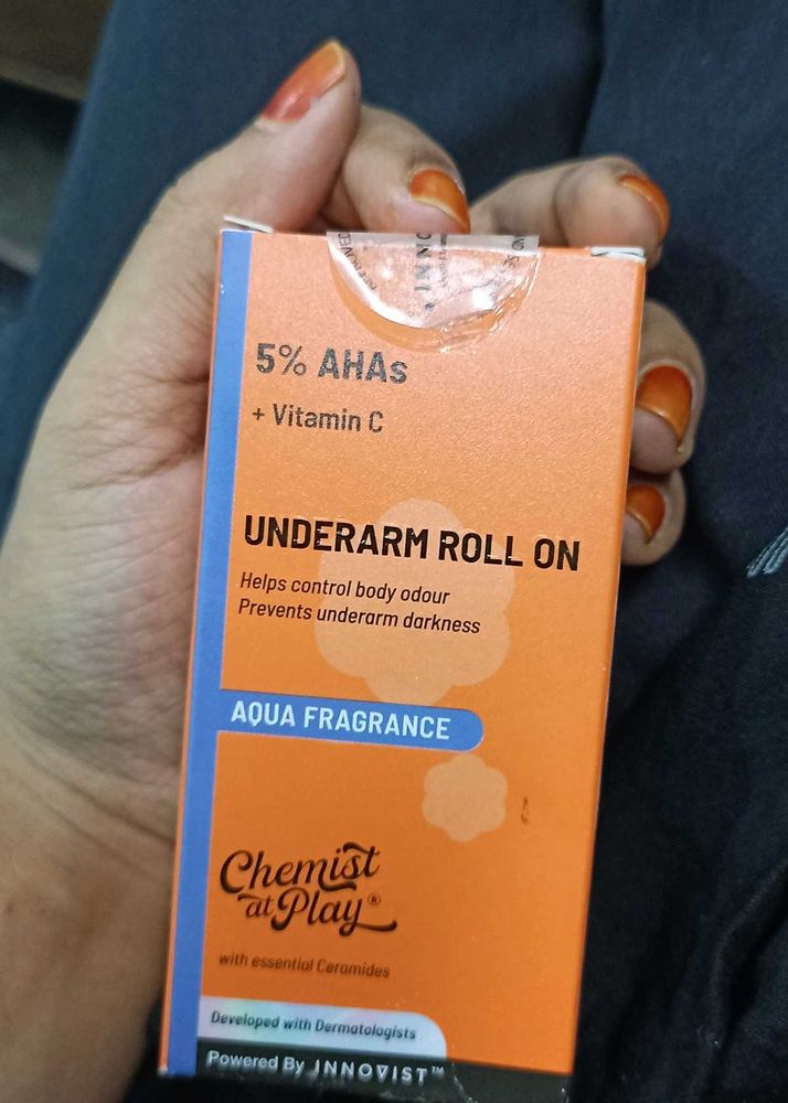 Chemist at play underarm roll on