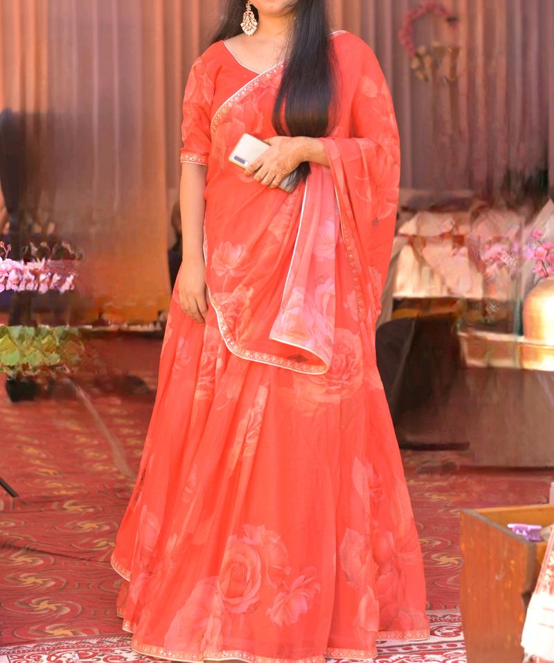 Lehenga &amp; Blouse With Dupatta