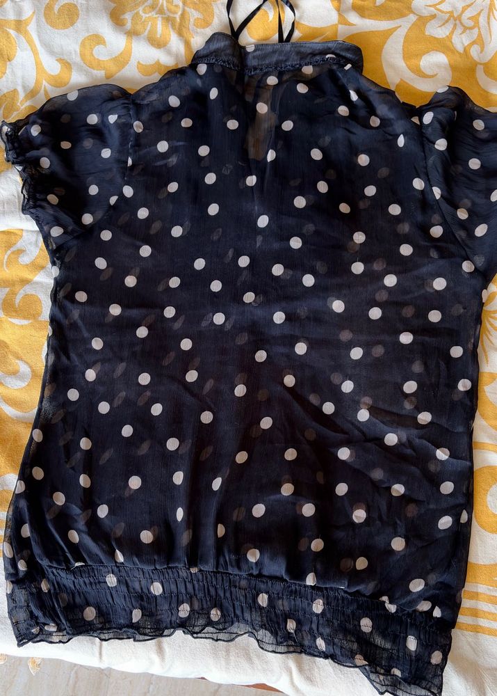 Polka Dot Sheer Top