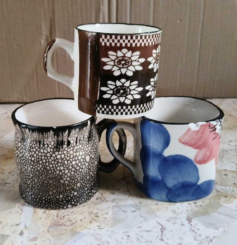 Set of 3 Unique Artistic Mugs