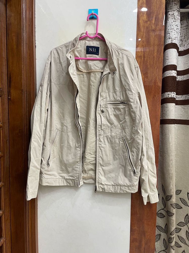 Men's Beige Casual Jacket