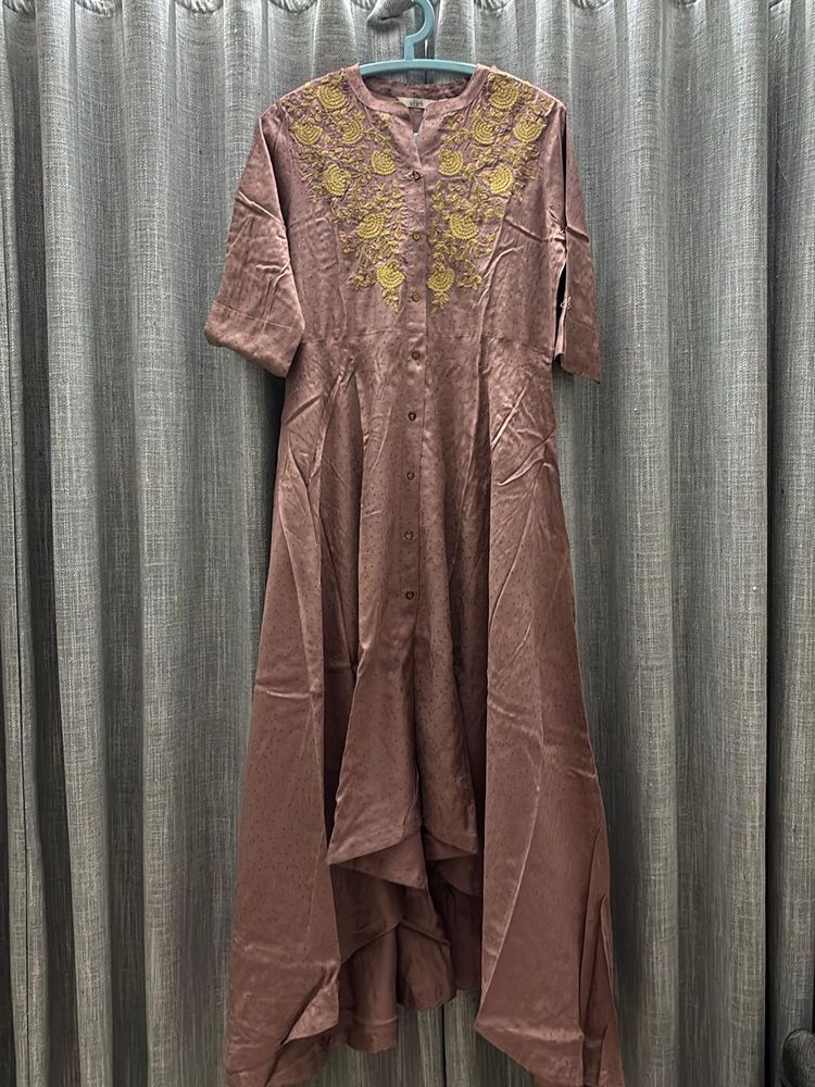 Vark by WESTSIDE S Elegant Dusty Rose Embroid